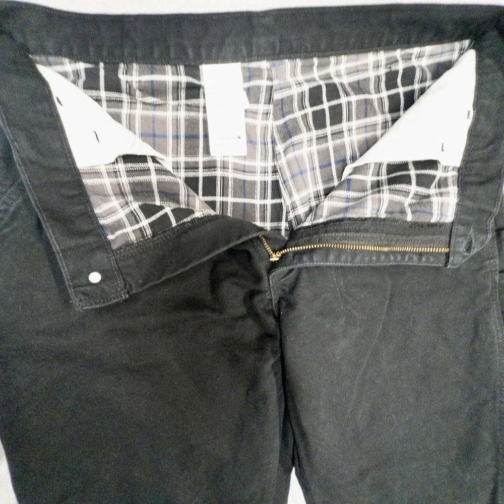 Vtg Carhartt Flannel Lined Jeans Men 36x34 Black Relaxed Western Workwear Denim